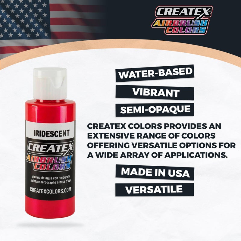 CREATE X Createx Iridescent 8 Airbrush Paint Colors Set 2 Oz Bottles - Image 2